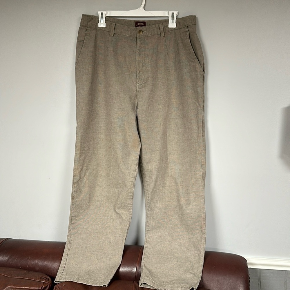 Riders Casuals straight leg fine-weave brown  pants, 18M